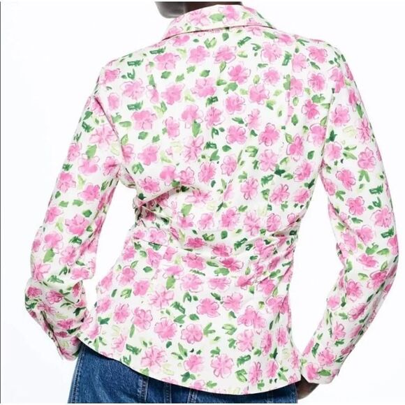 Zara RARE Floral blouse M, NWT - Picture 3 of 12